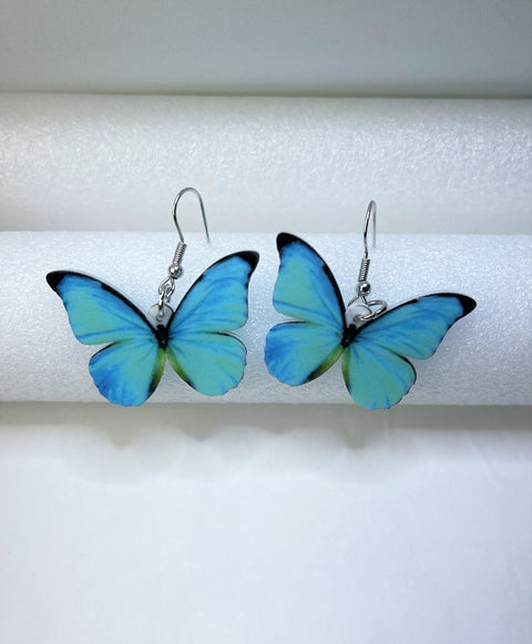 Pretty Blue Butterfly Earrings
