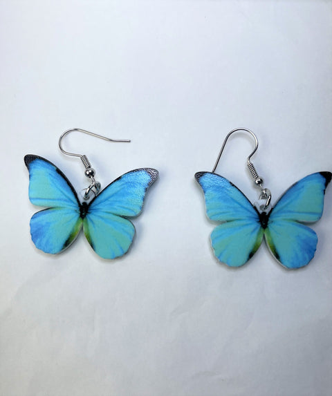 Pretty Blue Butterfly Earrings