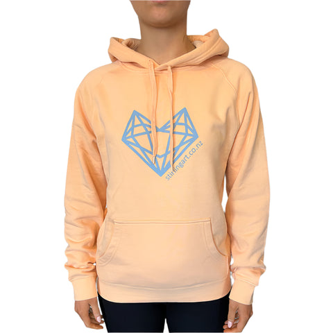 Peach Hoody Sweatshirt Pullover Top