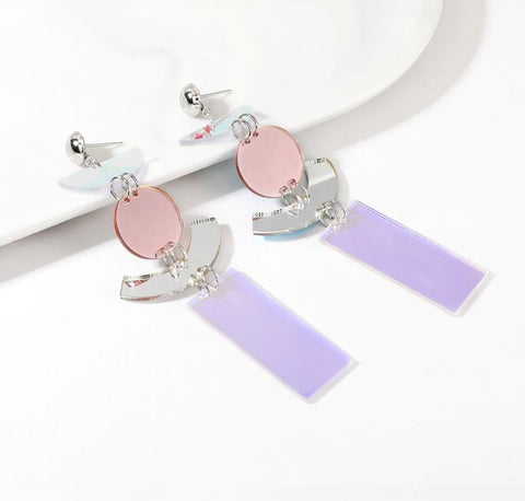 Iridescent Mirror Earrings