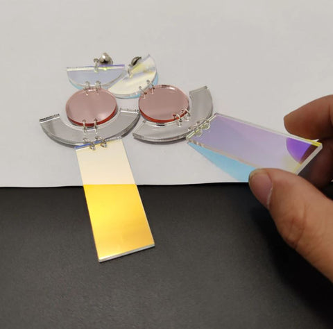 Iridescent Mirror Earrings
