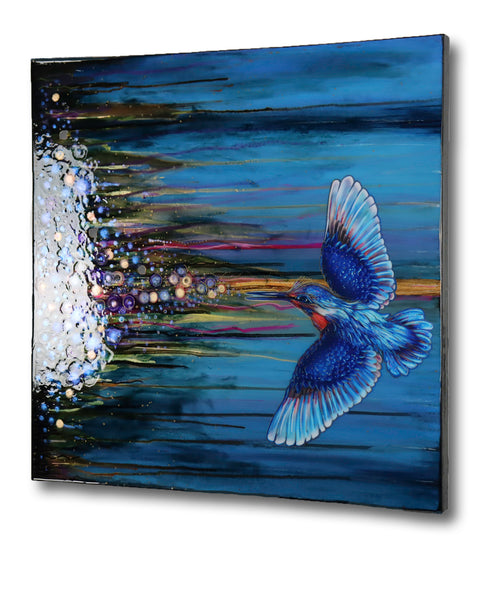 Euphoric Kingfisher / Kōtare Painting
