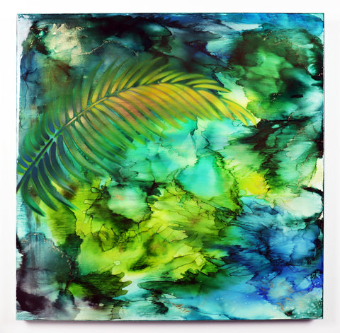 Floating Kiokio | Gold Fern | Buy NZ art online | Stirling Art.