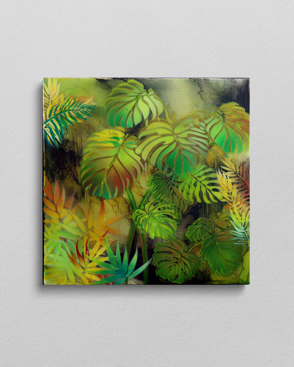 Monstera painting tropical subtropical unique wall art nz buy online