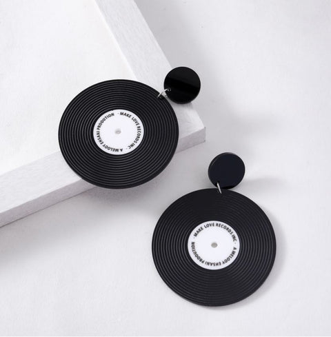 Big Vinyl Record Earrings