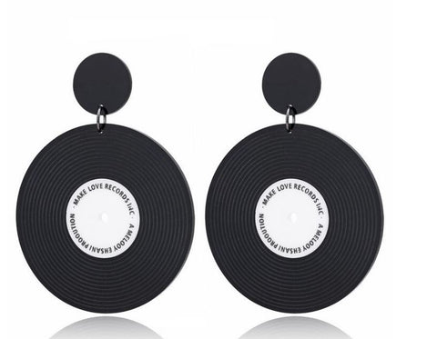 Big Vinyl Record Earrings