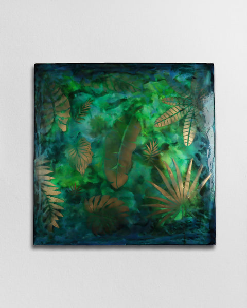 Stream of Gold Leaves Painting