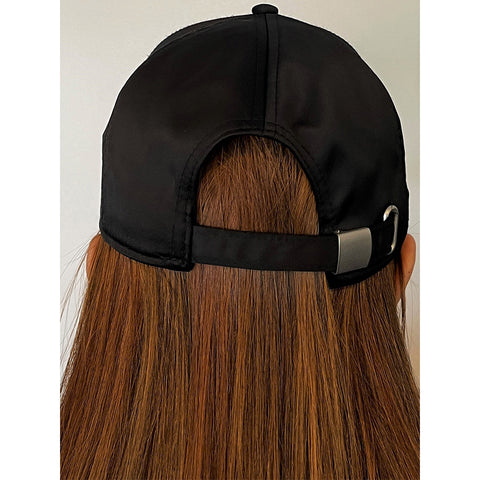 Stylish Black Satin Baseball Cap