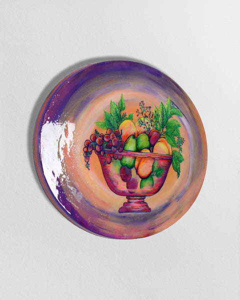Peach Fruit Bowl Painting