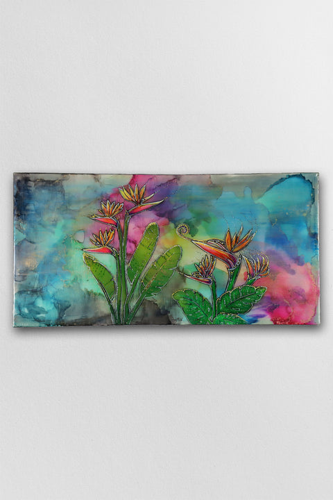 Tropical Bird of Paradise Painting