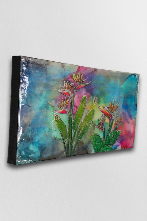 Tropical Bird of Paradise Painting