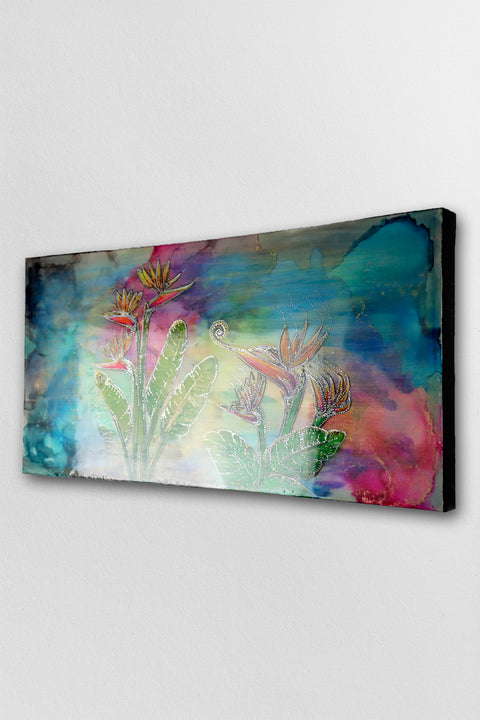 Tropical Bird of Paradise Painting