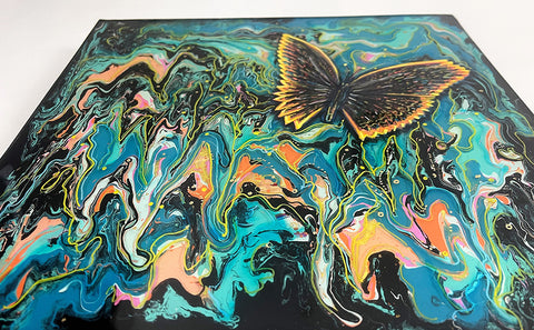 Trippy Monarch Butterfly No 3 Painting