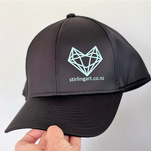 Stylish Black Satin Baseball Cap