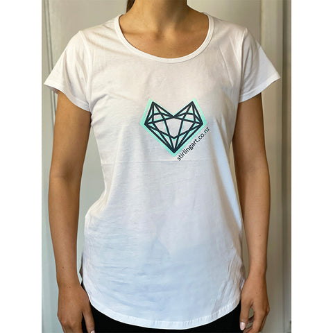 White 100% Cotton Long Tee Top