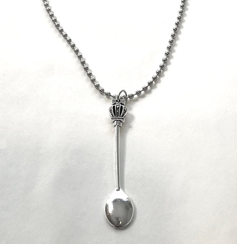 Mini spoon pendant & ball chain necklace