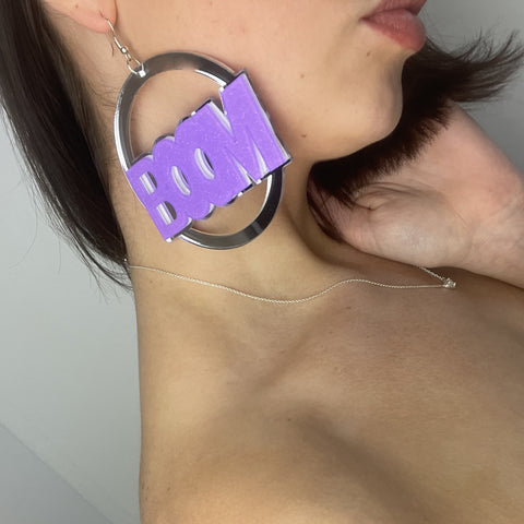 Massive Boom Pow Mirror Earrings