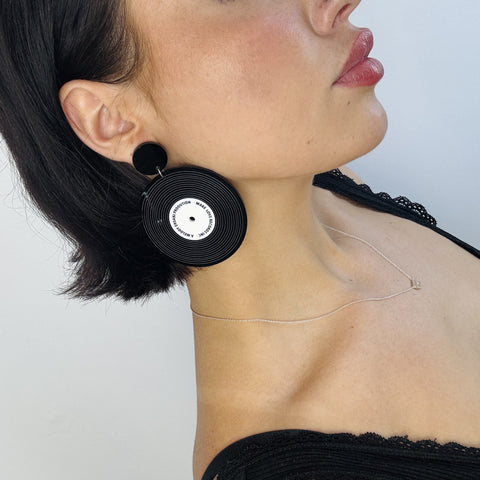 Big Vinyl Record Earrings