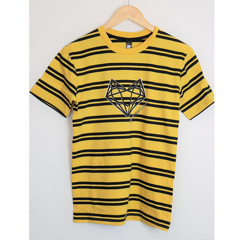 Yellow Black Striped 'NotaBee' Cotton Tee