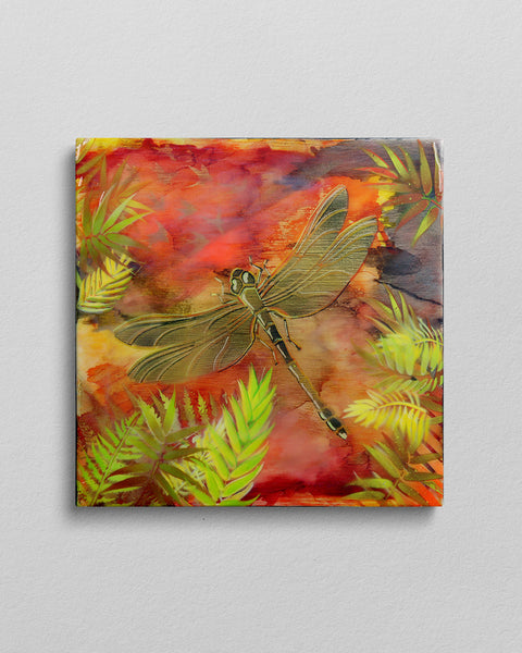 Gold Dragonfly & Welcome Swallows | Buy NZ art online | Stirling Art.
