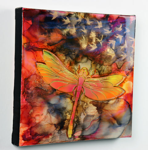 Fluoro Dragonfly | Buy NZ art online | Stirling Art.