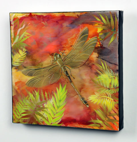 Gold Dragonfly & Welcome Swallows | Buy NZ art online | Stirling Art.