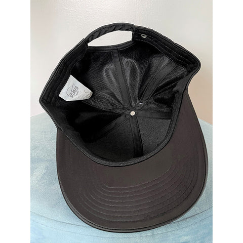 Stylish Black Satin Baseball Cap