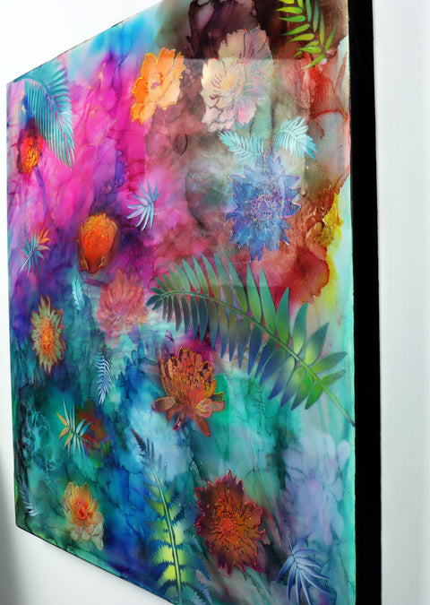 Floating Flowers | Buy NZ art online | Stirling Art.