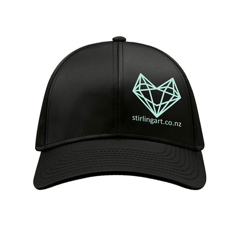 Stylish Black Satin Baseball Cap