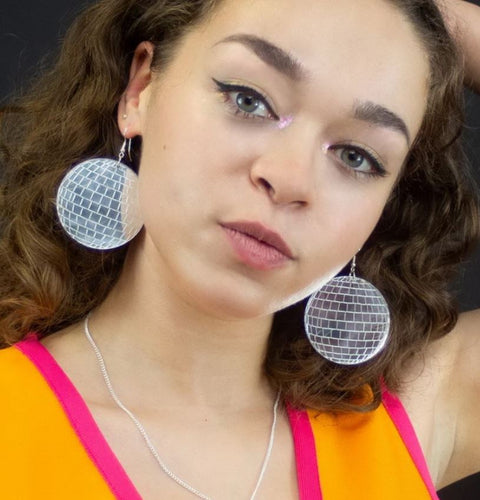 Mirror Disco Ball Earrings