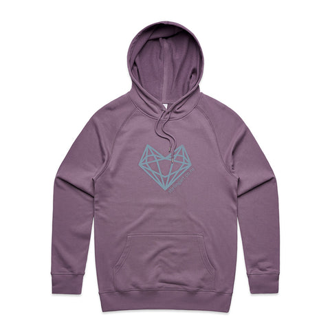 Purple 100% Cotton Hoodie Sweatshirt